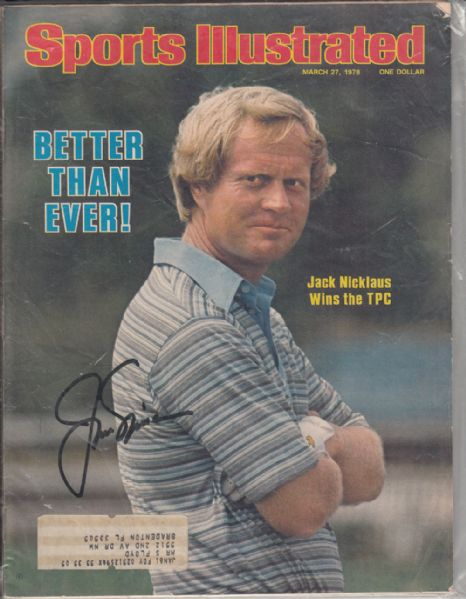 Jack Nicklaus signed Sports Illustrated JSA COA