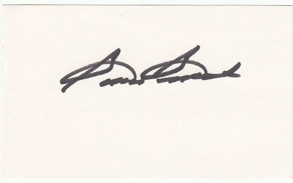 Sam Snead autographed 3x5 card JSA COA Deceased Masters Champion