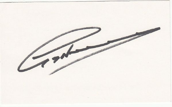 Greg Norman signed 3x5 card JSA COA