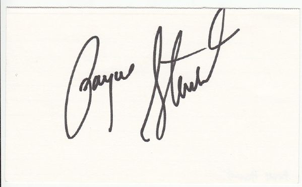 Payne Stewart signed 3x5 card JSA COA Deceased