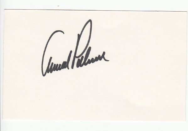 Arnold Palmer signed 3x5 card JSA COA 