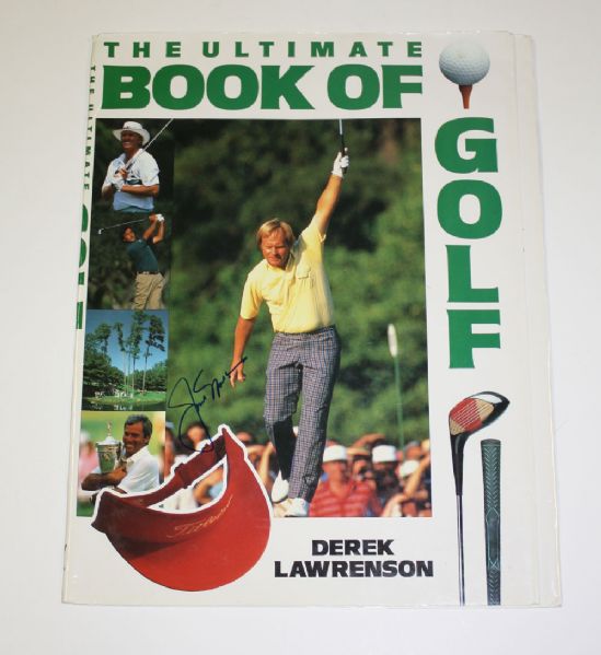 Jack Nicklaus and Nick Faldo signed Dust Jacket from Golf Book Nice! JSA COA