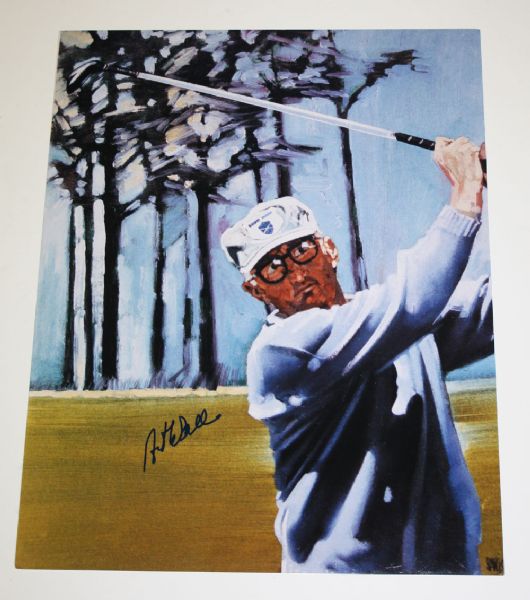 Art Wall signed 11x14 Photo Deceased Masters Champion JSA COA