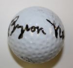 Byron Nelson autographed Golf Ball Deceased Masters Champion JSA COA