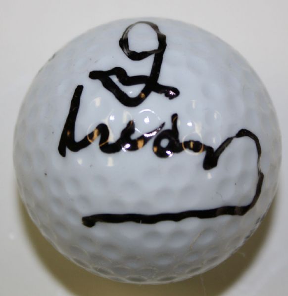 Ian Woosnam signed Golfball Early Full Autograph JSA COA