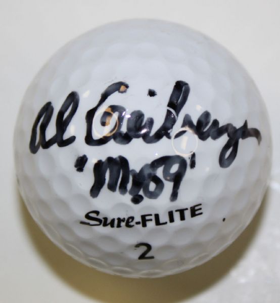 Al Geighberger signed golf ball MR 59 JSA COA