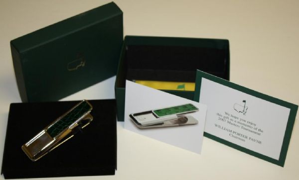 2007 Augusta National Golf Club Masters Gift - Money Clip with Wiping Cloth 