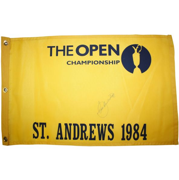 Seve Ballesteros Single Signed 1984 British Open Flag