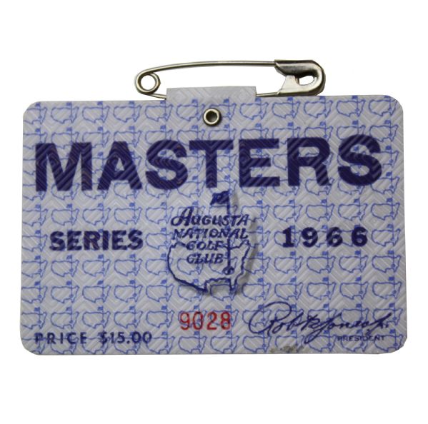1966 Masters Tournament Badge - Jack Nicklaus Winner