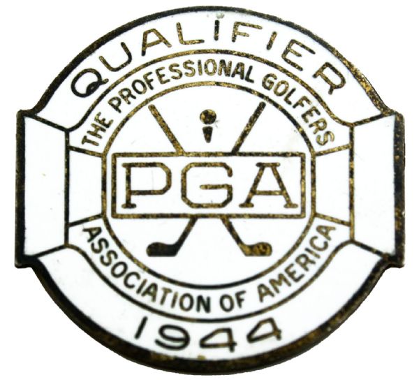 1944 PGA Contestant Badge - Toney Penna Round of 16