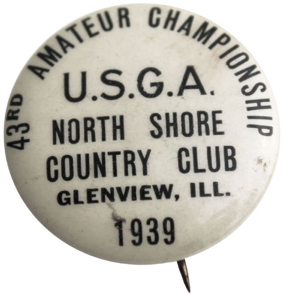 1939 U.S.G.A. Amateur Contestant Pin - Penna Family Collection