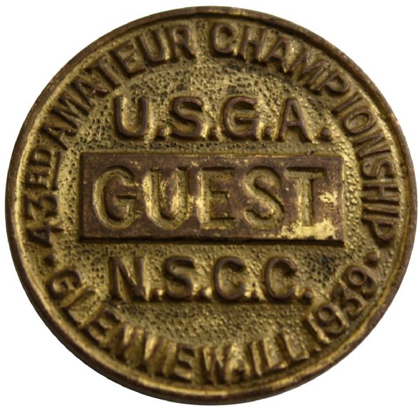 1939 US Amateur Guest Pin Back Badge