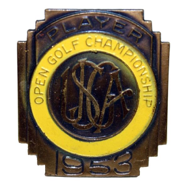 1953 US Open Contestant Badge - Ben Hogan's 8th Major-Stunning Condition!