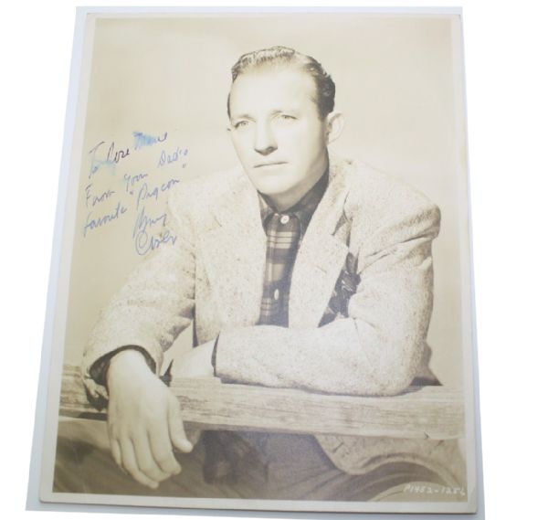 Bing Crosby Signed 8x10 Photo - Inscribed w/Gambling Term Pigeon