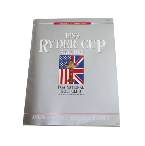 1983 Ryder Cup VIP Package,  Dinner Invit., Dinner Menu,Program and Four Tickets-Nicklaus Captain