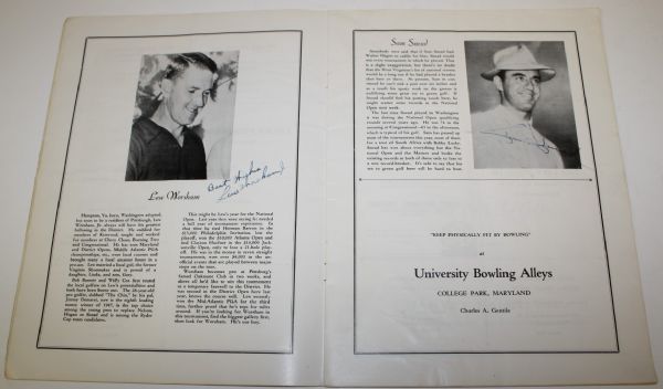 1947 National Capital Open Program Signed by Many - Snead, Locke, and more