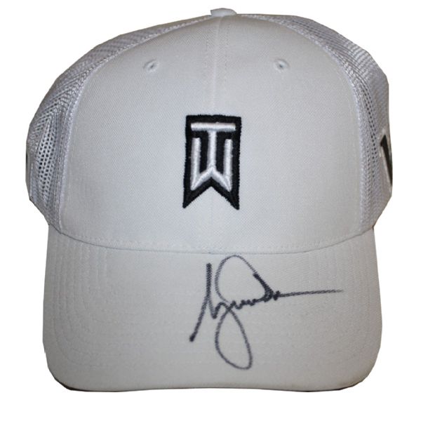 Tiger Woods Signed White TW Nike Hat