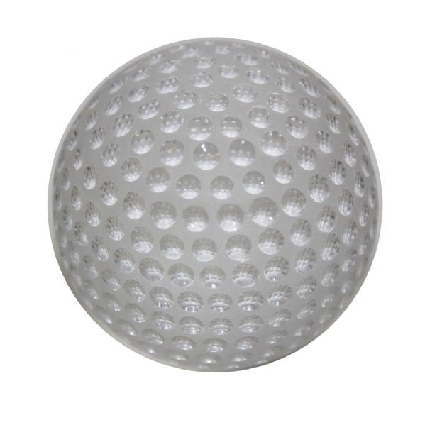 Tiffany and Co. Crystal Golf Ball Paperweight in Original Tiffany Box--Hand Etched Dimples