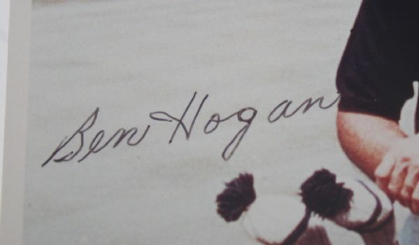 Ben Hogan Signed 8x10 Color Photo - with Golf Bag JSA COA