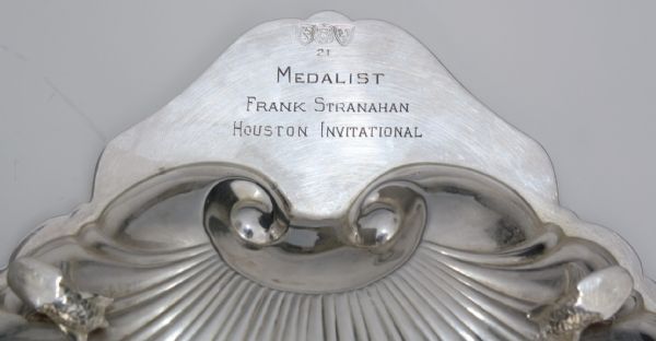 1948 Houston C.C. Invitational Medalist-Ornate Silver Oyster Candy Dish - Frank Stranahan