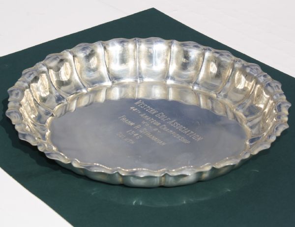 1946 Western Golf Assoc. 44th Amateur Gorham Sterling Silver Winners Plate - Frank Stranahan 