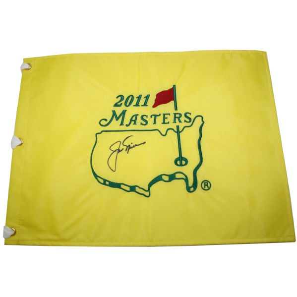 2011 Jack Nicklaus Autographed Masters Flag JSA COA