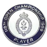 1989 British Open Contestant Pin