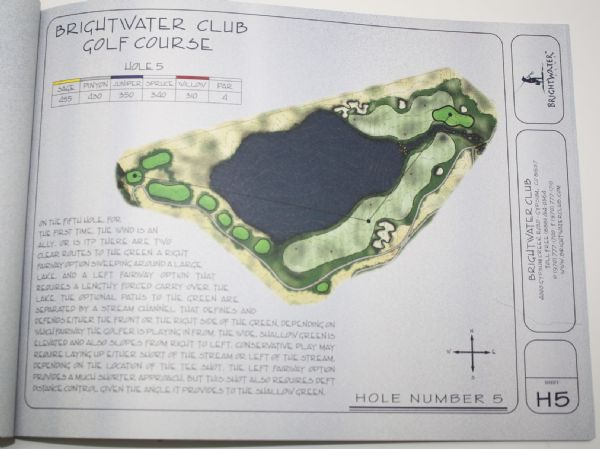 Brightwater Club Golf Course Workbook Signed by Robert Trent Jones, Jr. JSA COA