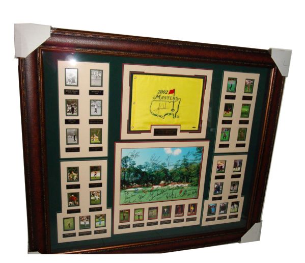 AWESOME MASTERS SHADOWBOX with Autographs of 32 Champions UDA Tiger