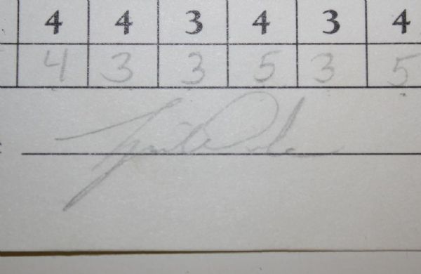 Tiger Woods Game Used PGA Scorecard From 1999 Sunday Round @Nissan-Seldom Seen! JSA COA