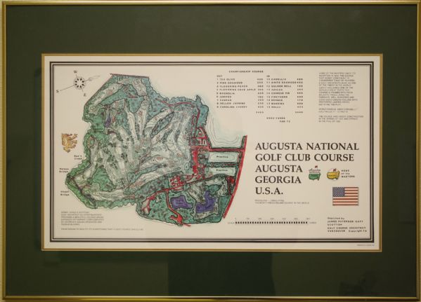 Augusta National Golf Club Framed Print by Golf Architect J. P. Izatt