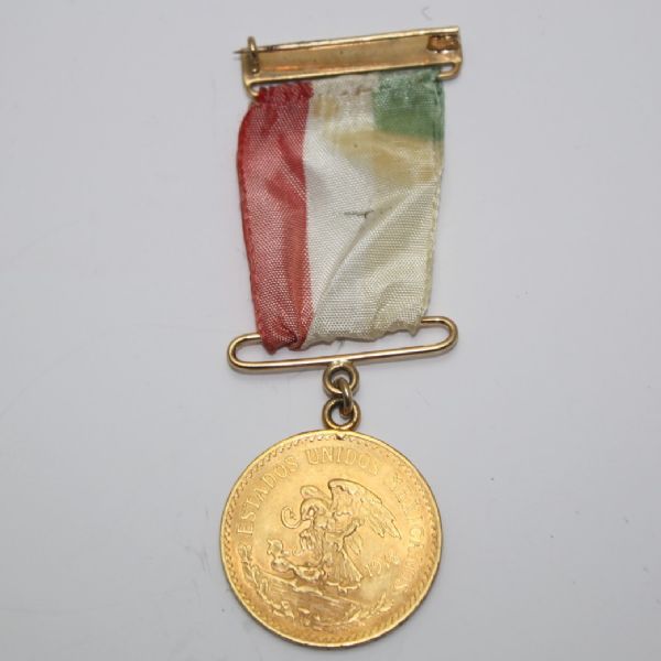 1954 Mexican National Open Tournament Champion Medal - Frank Stranahan