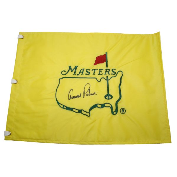 Arnold Palmer Signed Undated Masters Flag - JSA COA