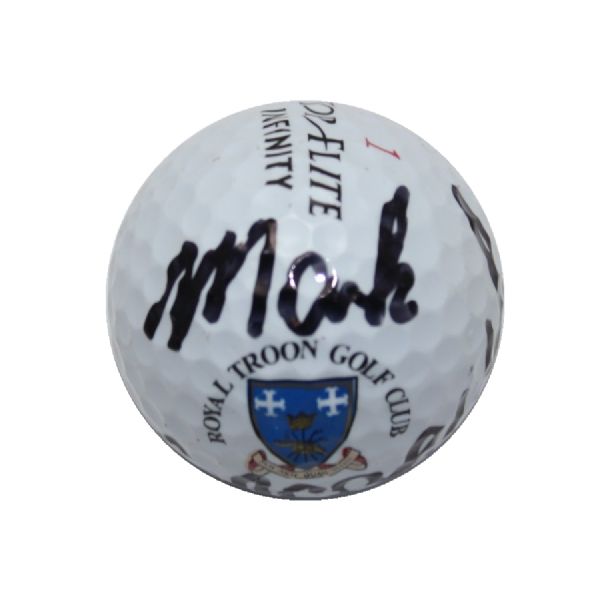 Mark Calcavecchia Signed Royal Troon Logo Golf Ball JSA COA