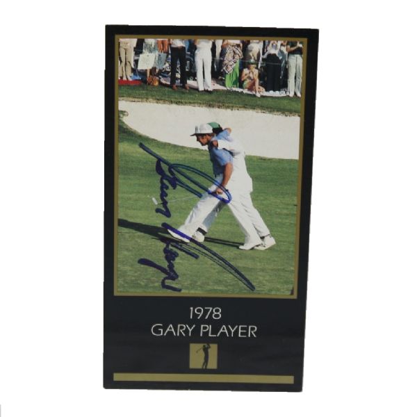 Gary Player Signed Grand Slam Ventures 1978 Card JSA COA