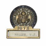 1973 US Amateur Contestant Badge - Mallon, W.J.- Inverness Country Club