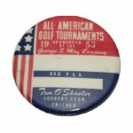 Frank Stranahan 1953 All American Contestants Badge - Tam OShanter CC Chicago
