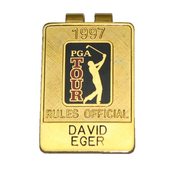 1997 PGA Tour Rules Official Money Clip - David Eger