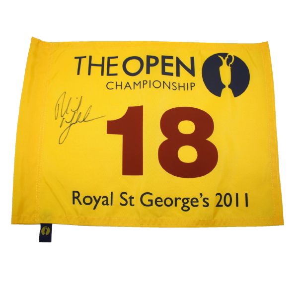 2011 Phil Mickelson Signed British Open Royal St. George Flag JSA COA