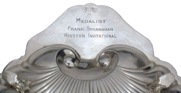 1948 Houston C.C. Invitational Medalist-Ornate Silver Oyster Candy Dish - Frank Stranahan