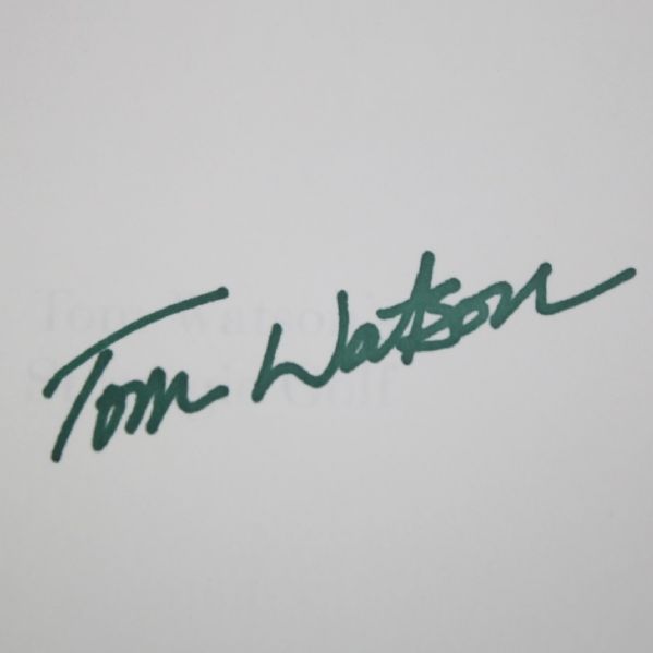Tom Watson Signed Book 'Tom Watson's Strategic Golf' JSA COA