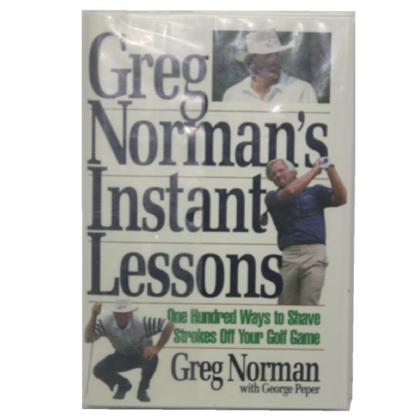 Greg Norman Signed Book 'Greg Norman's Instant Lessons' JSA COA