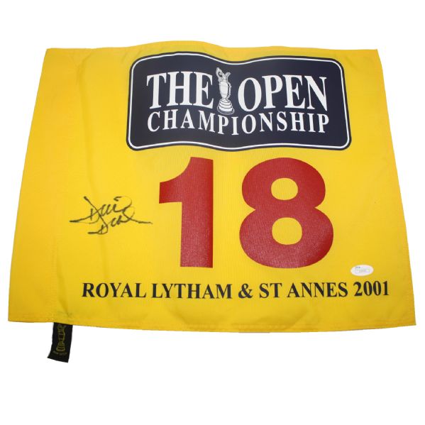 David Duval Signed Royal Lytham & St Annes 2001 Open Championship Flag - JSA I50522
