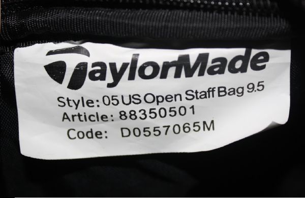 Tom Lehman Signed Official TaylorMade U.S. Open Backup Golf Bag JSA COA