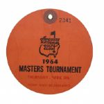 1964 Masters Ticket - Thursday April 9th - Arnold Palmers 4th Masters Win 