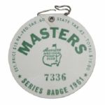 1961 Masters Badge #7336-First Plastic Badge- Gary Player Wins