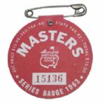 1963 Masters Badge - Jack Nicklaus First Masters Win!