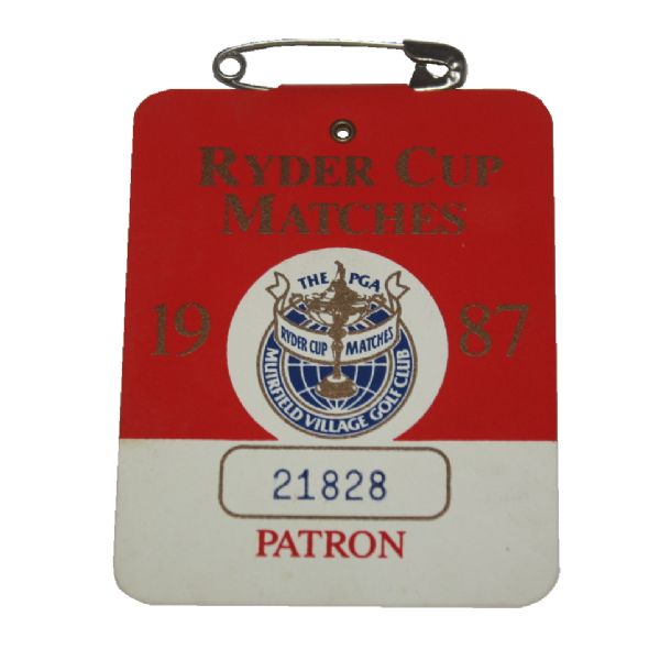 1987 Ryder Cup Patron Badge #21828