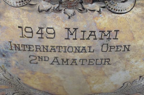 Frank Stranahan 1949 Miami Inter. Open Silver Plated 2nd Amateur Bowl