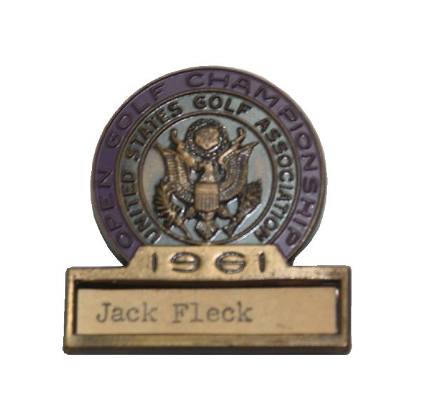 Jack Fleck's 1961 US Open Contestant Pin - Oakland Hills Country Club